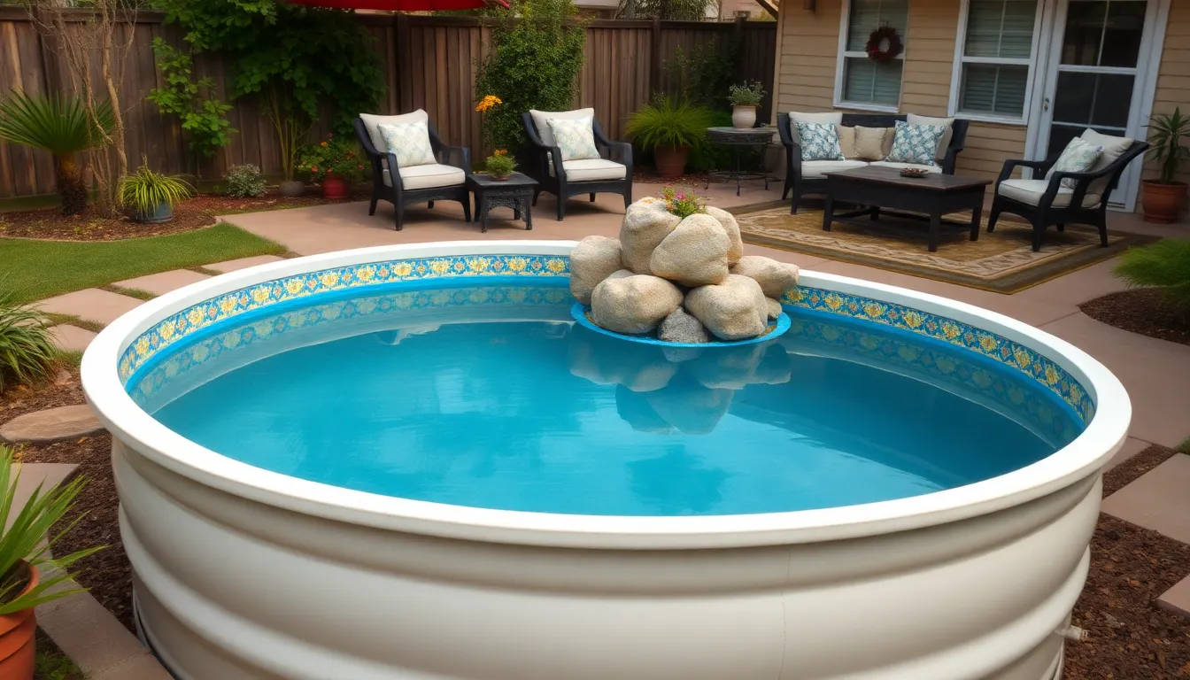 25 Creative Stock Tank Pool Ideas to Transform Your Backyard on a Budget 10 25 Creative Stock Tank Pool Ideas to Transform Your Backyard on a Budget 9