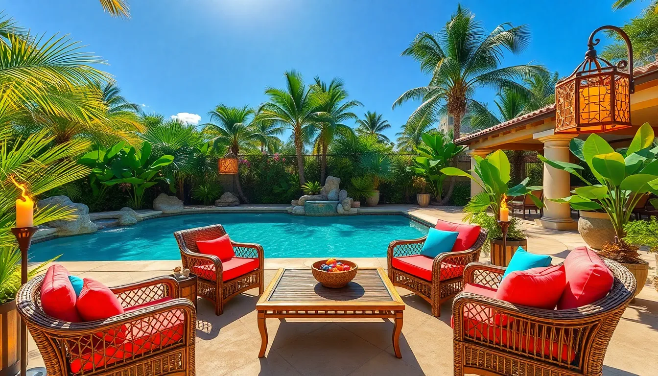 15 Tropical Pool Landscaping Ideas to Transform Your Backyard Into Paradise 10 15 Tropical Pool Landscaping Ideas to Transform Your Backyard Into Paradise 9