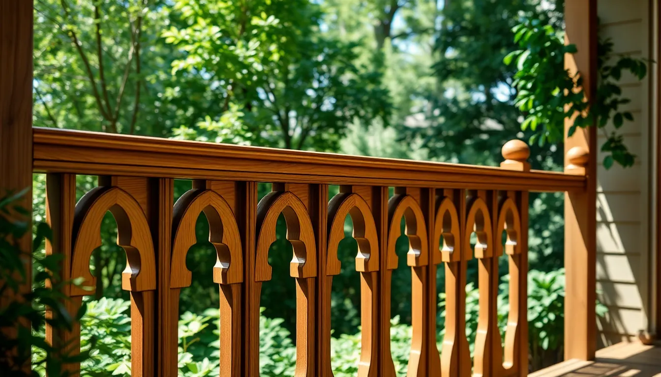 25 Stunning Wood Porch Railing Ideas to Transform Your Home's Curb Appeal 10 25 Stunning Wood Porch Railing Ideas to Transform Your Home's Curb Appeal 9