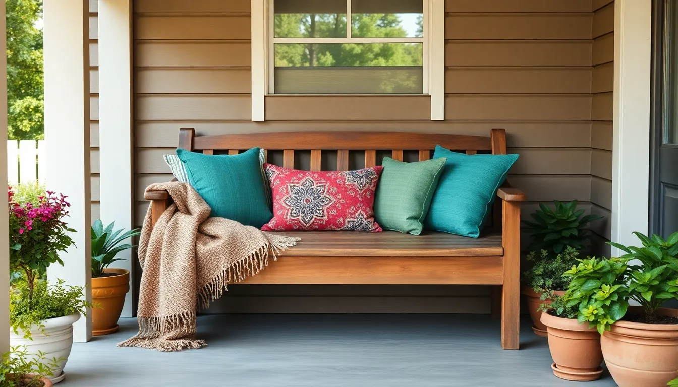 25 Stunning Front Porch Bench Ideas to Transform Your Home's Entrance 12 25 Stunning Front Porch Bench Ideas to Transform Your Home's Entrance 11