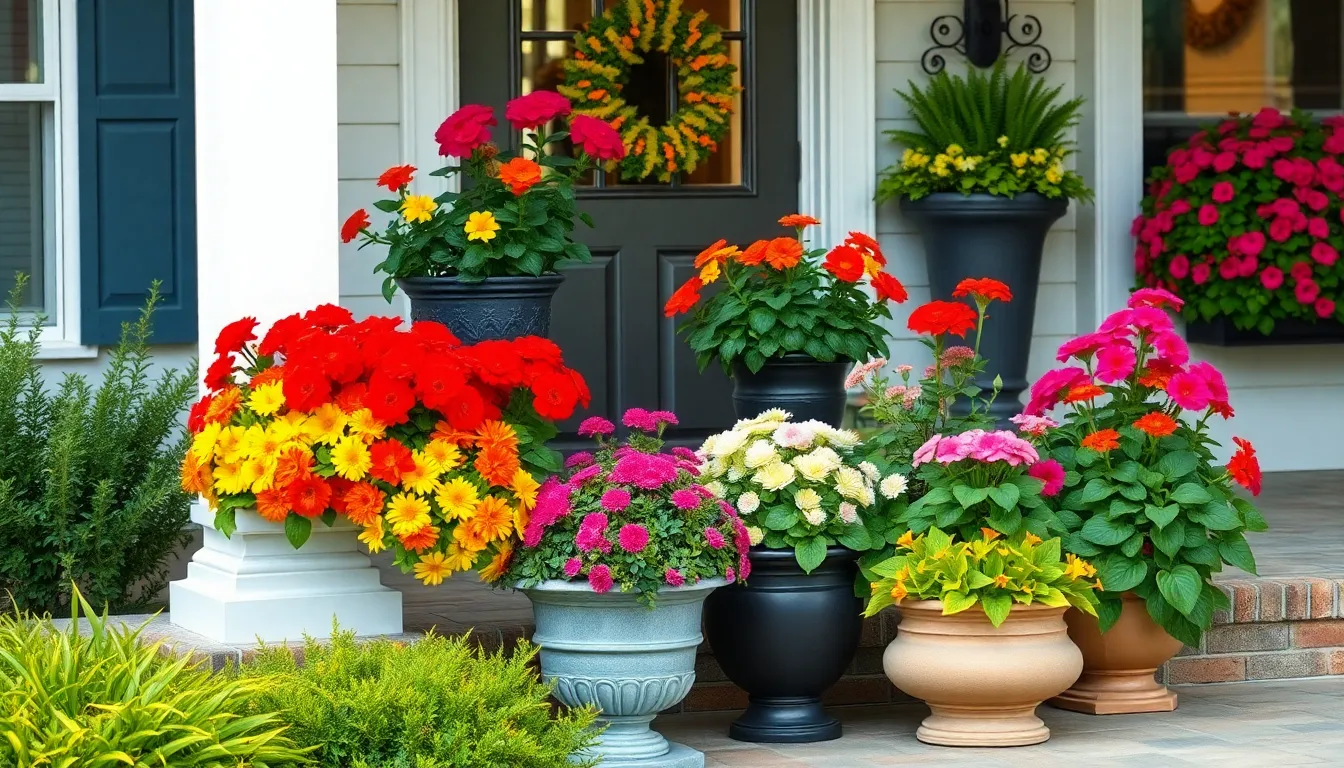 25 Stunning Front Porch Planter Ideas to Boost Your Home's Curb Appeal 12 25 Stunning Front Porch Planter Ideas to Boost Your Home's Curb Appeal 11