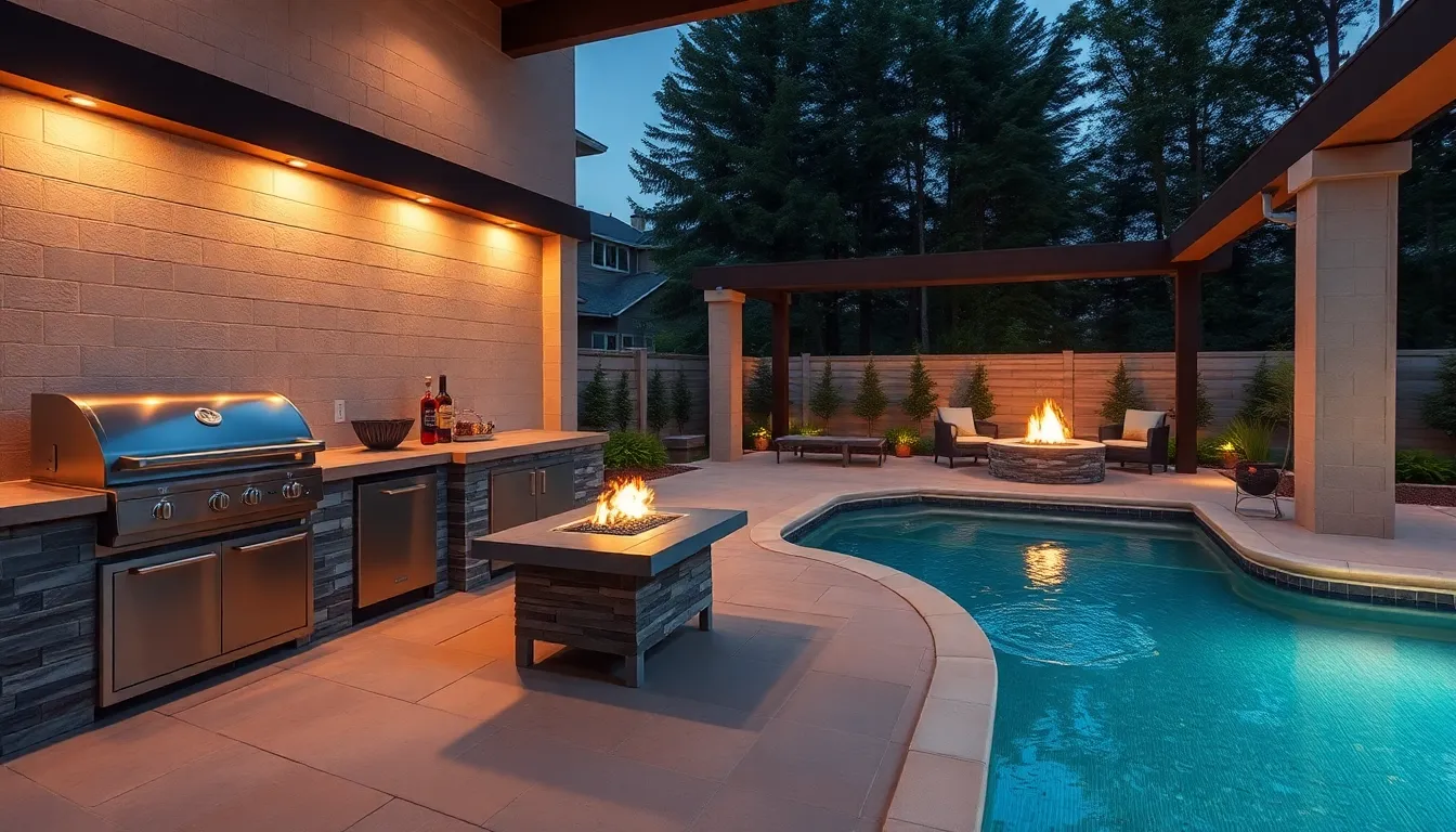 25 Pool and Outdoor Kitchen Ideas That'll Transform Your Backyard Into Paradise 12 25 Pool and Outdoor Kitchen Ideas That'll Transform Your Backyard Into Paradise 11
