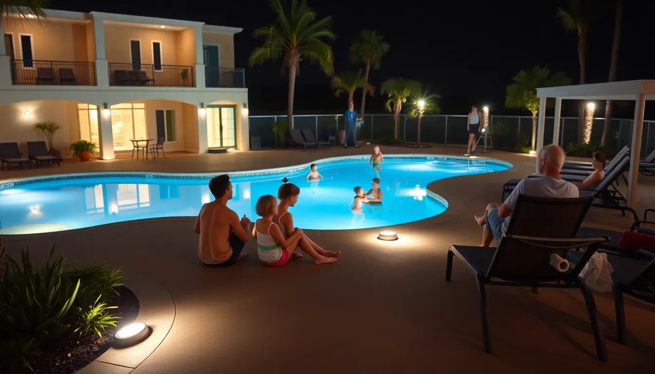 25 Stunning Pool Deck Lighting Ideas to Transform Your Backyard Oasis 12 25 Stunning Pool Deck Lighting Ideas to Transform Your Backyard Oasis 11