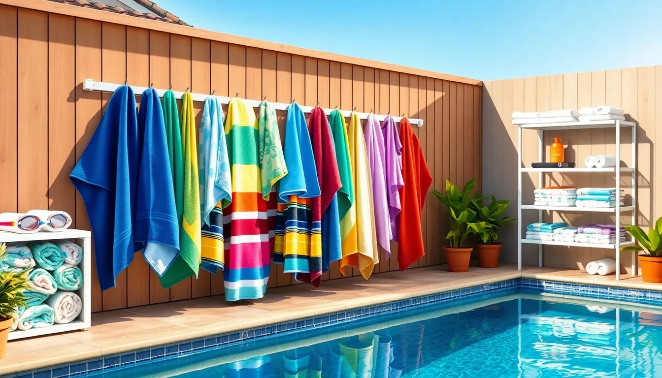 15 Smart Pool Towel Storage Ideas That'll Transform Your Poolside Chaos 12 15 Smart Pool Towel Storage Ideas That'll Transform Your Poolside Chaos 11