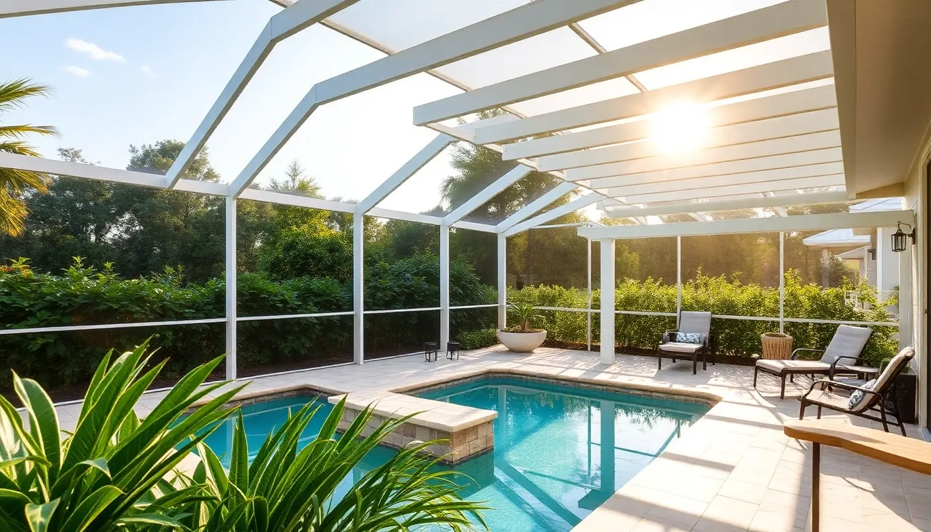 25 Stunning Screened Pool Patio Ideas to Transform Your Backyard Into a Paradise 12 25 Stunning Screened Pool Patio Ideas to Transform Your Backyard Into a Paradise 11
