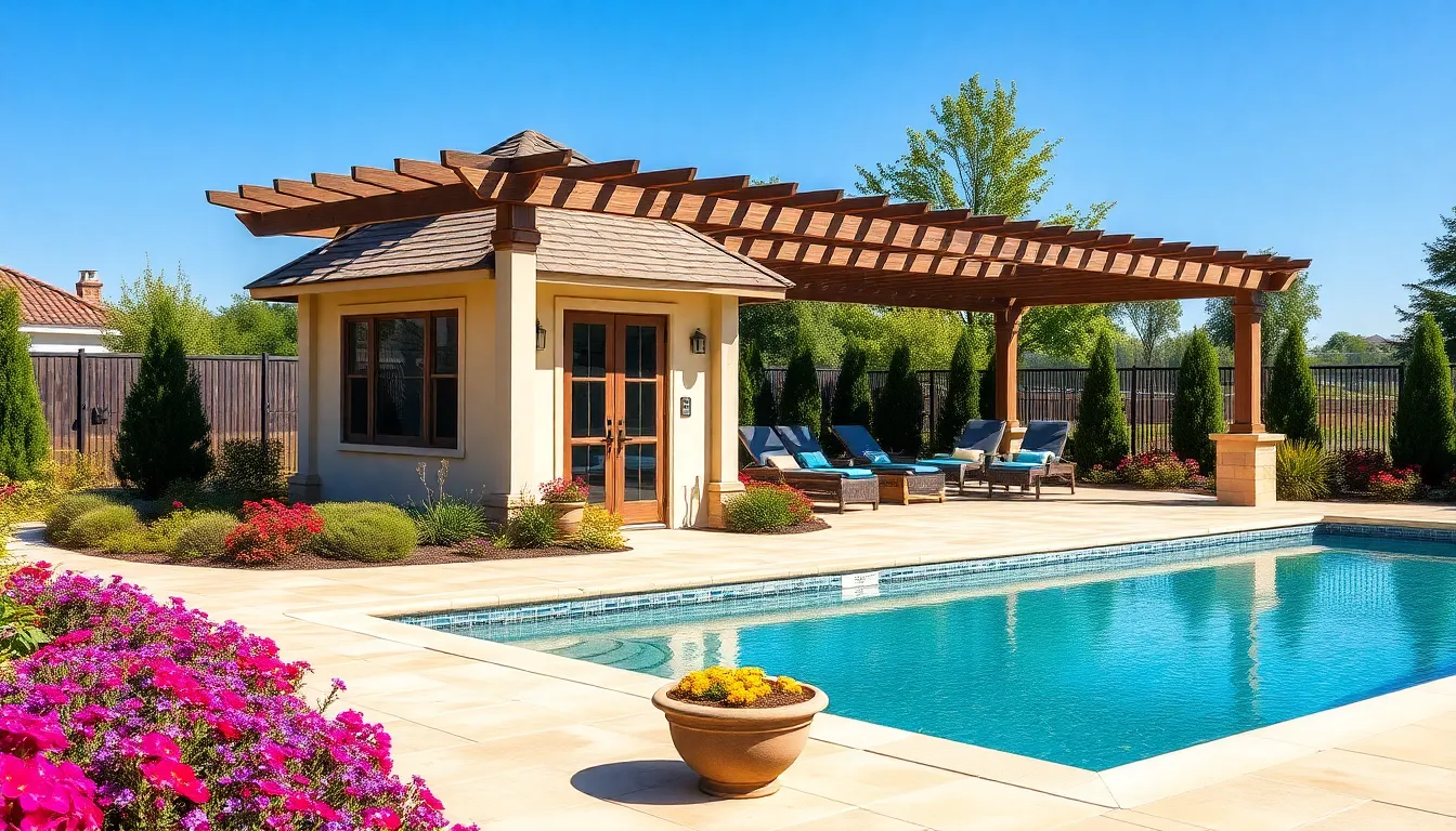 25 Creative Shed Pool House Ideas to Transform Your Backyard Into a Luxury Oasis 12 25 Creative Shed Pool House Ideas to Transform Your Backyard Into a Luxury Oasis 11