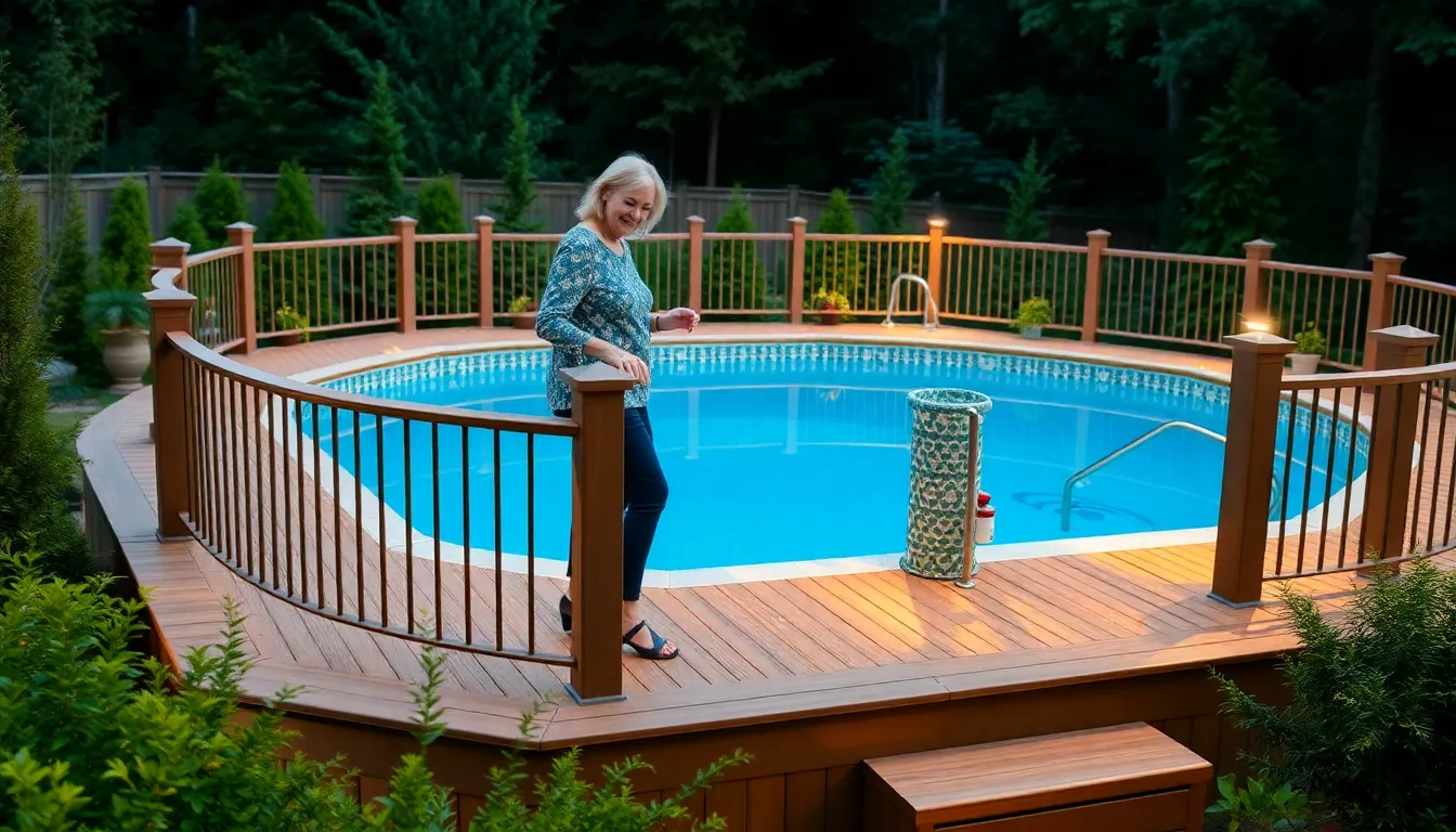 25 Small Above Ground Pool Deck Ideas to Transform Your Backyard on Any Budget 12 25 Small Above Ground Pool Deck Ideas to Transform Your Backyard on Any Budget 11