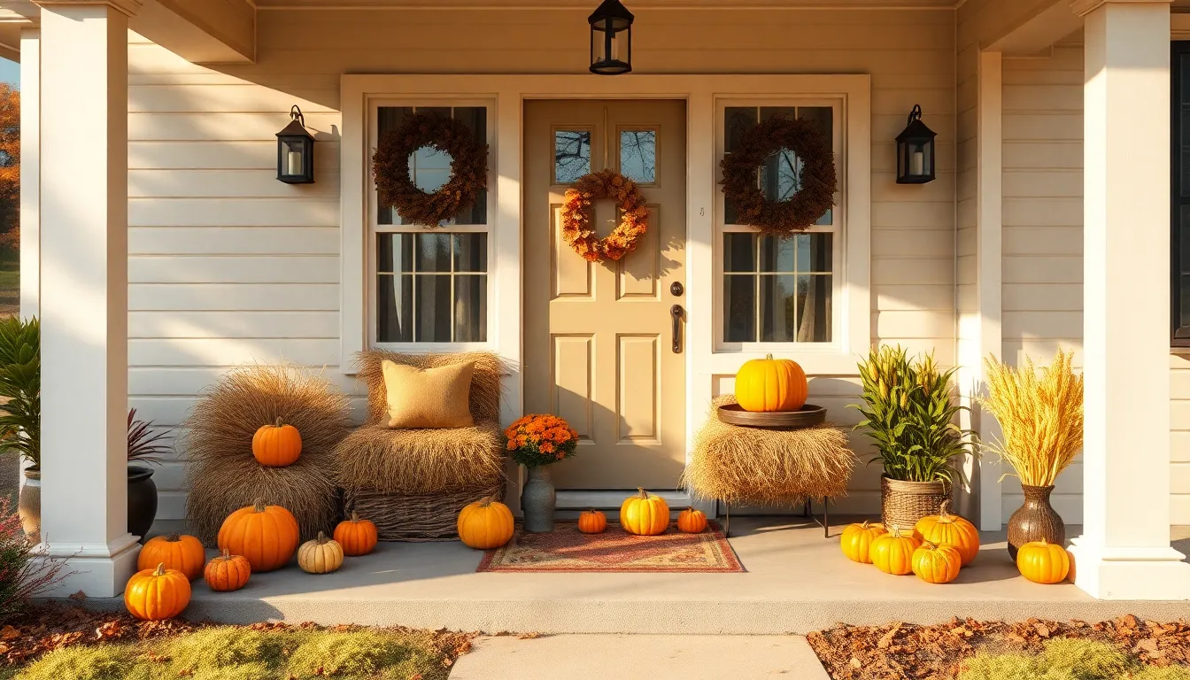 25 Small Front Porch Fall Decor Ideas That'll Make Your Neighbors Jealous 12 25 Small Front Porch Fall Decor Ideas That'll Make Your Neighbors Jealous 11