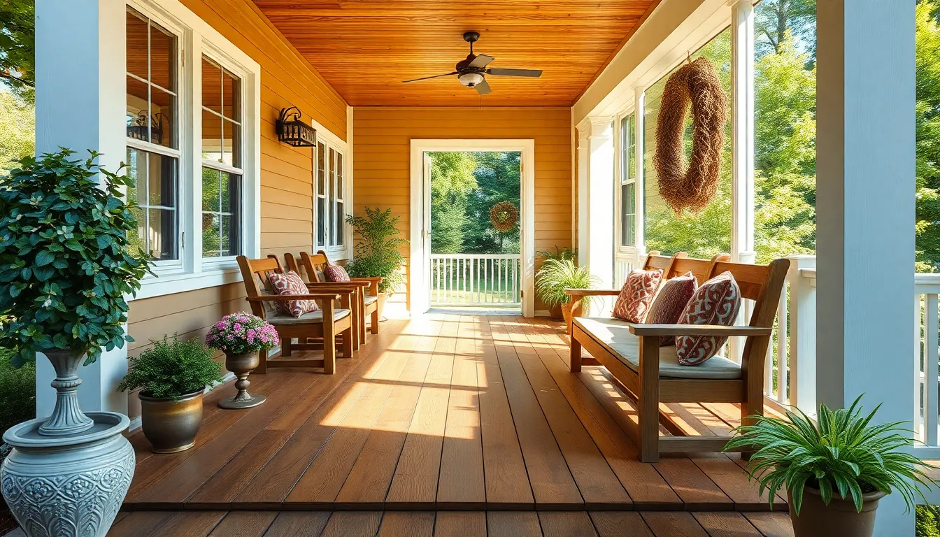 25 Stunning Wood Front Porch Ideas That Boost Your Home's Curb Appeal 12 25 Stunning Wood Front Porch Ideas That Boost Your Home's Curb Appeal 11