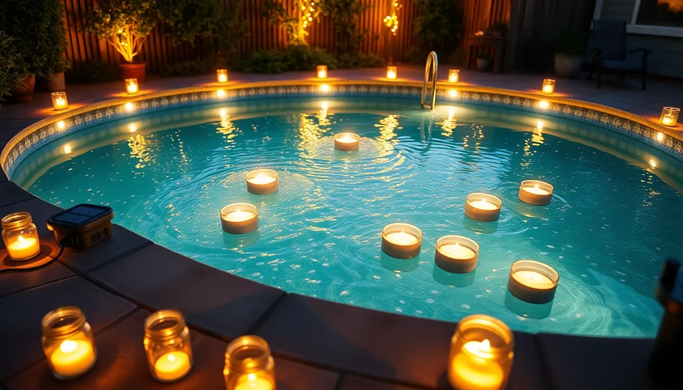 25 Above Ground Pool Lighting Ideas That Transform Your Backyard Into a Magical Oasis 14 25 Above Ground Pool Lighting Ideas That Transform Your Backyard Into a Magical Oasis 13