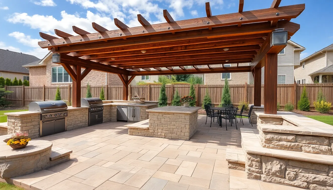 25 Stunning Backyard Stone Patio Ideas That'll Transform Your Outdoor Space 14 25 Stunning Backyard Stone Patio Ideas That'll Transform Your Outdoor Space 13