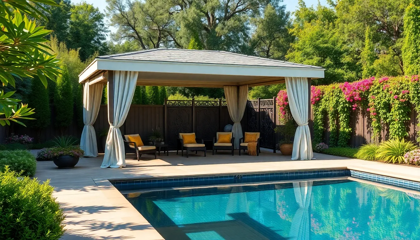 25 Stunning Poolside Cabana Ideas to Transform Your Backyard Into a Resort Oasis 14 25 Stunning Poolside Cabana Ideas to Transform Your Backyard Into a Resort Oasis 13