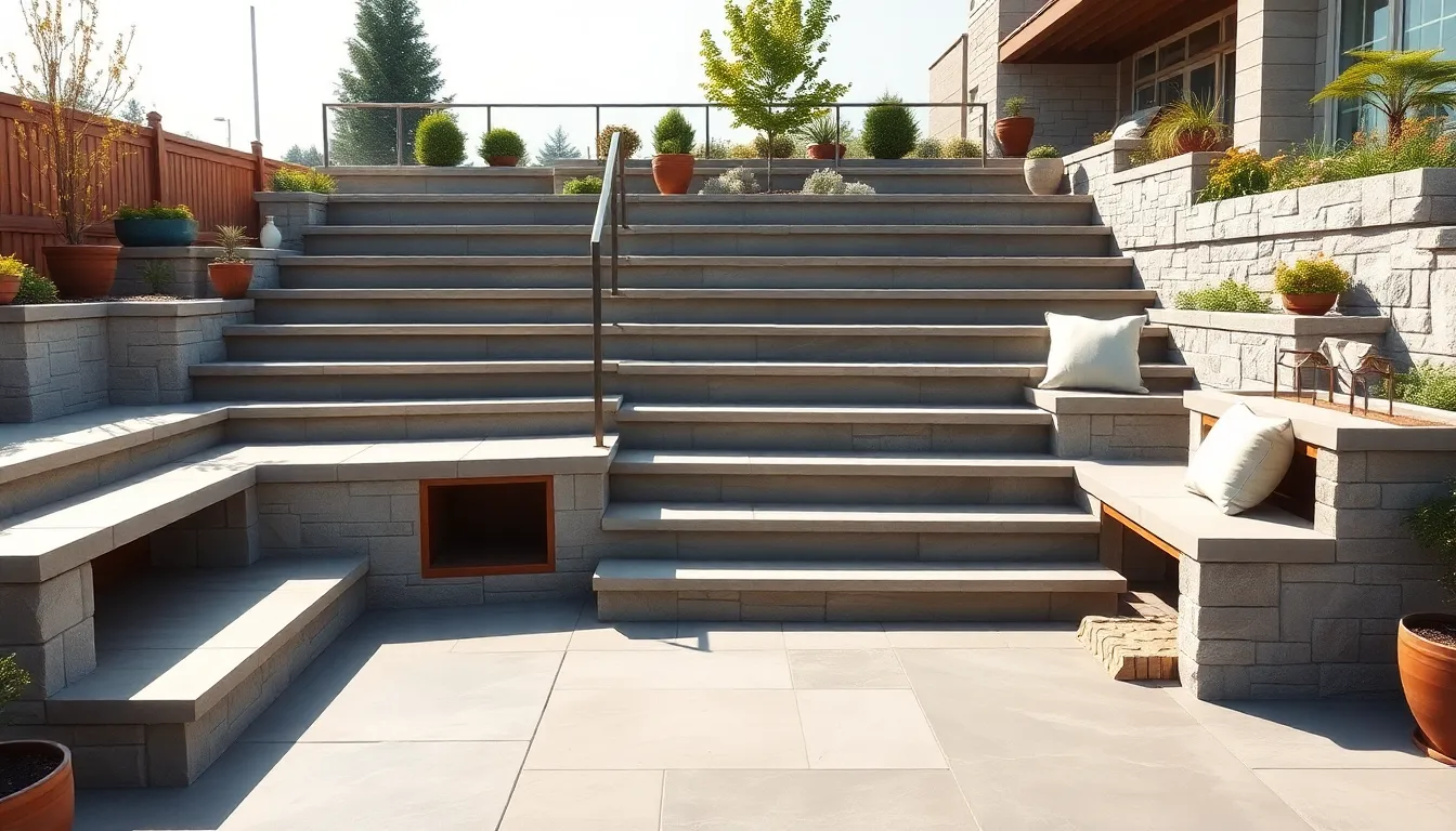 25 Stunning Concrete Patio Ideas with Steps to Transform Your Backyard 14 25 Stunning Concrete Patio Ideas with Steps to Transform Your Backyard 13