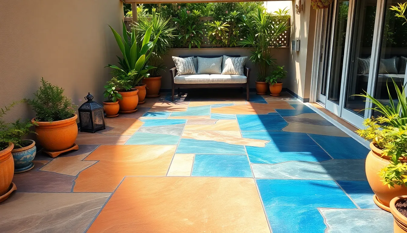25 Stunning Concrete Patio Paint Ideas to Transform Your Outdoor Space 13