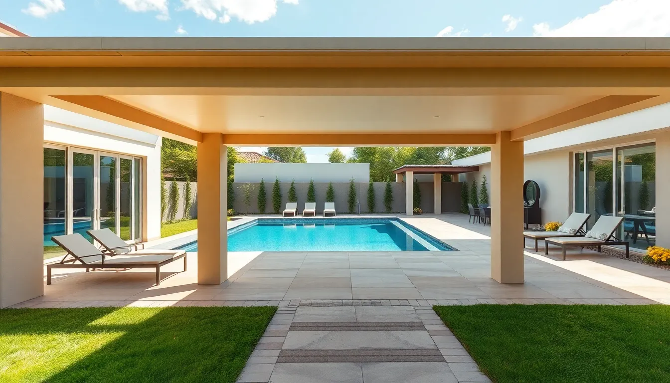 25 Stunning Covered Pool Patio Ideas to Transform Your Backyard Into a Year-Round Retreat 14 25 Stunning Covered Pool Patio Ideas to Transform Your Backyard Into a Year-Round Retreat 13