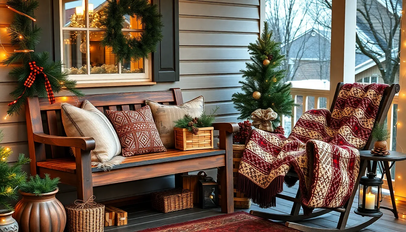 25 Farmhouse Christmas Porch Ideas That'll Make Your Neighbors Jealous This Holiday 13
