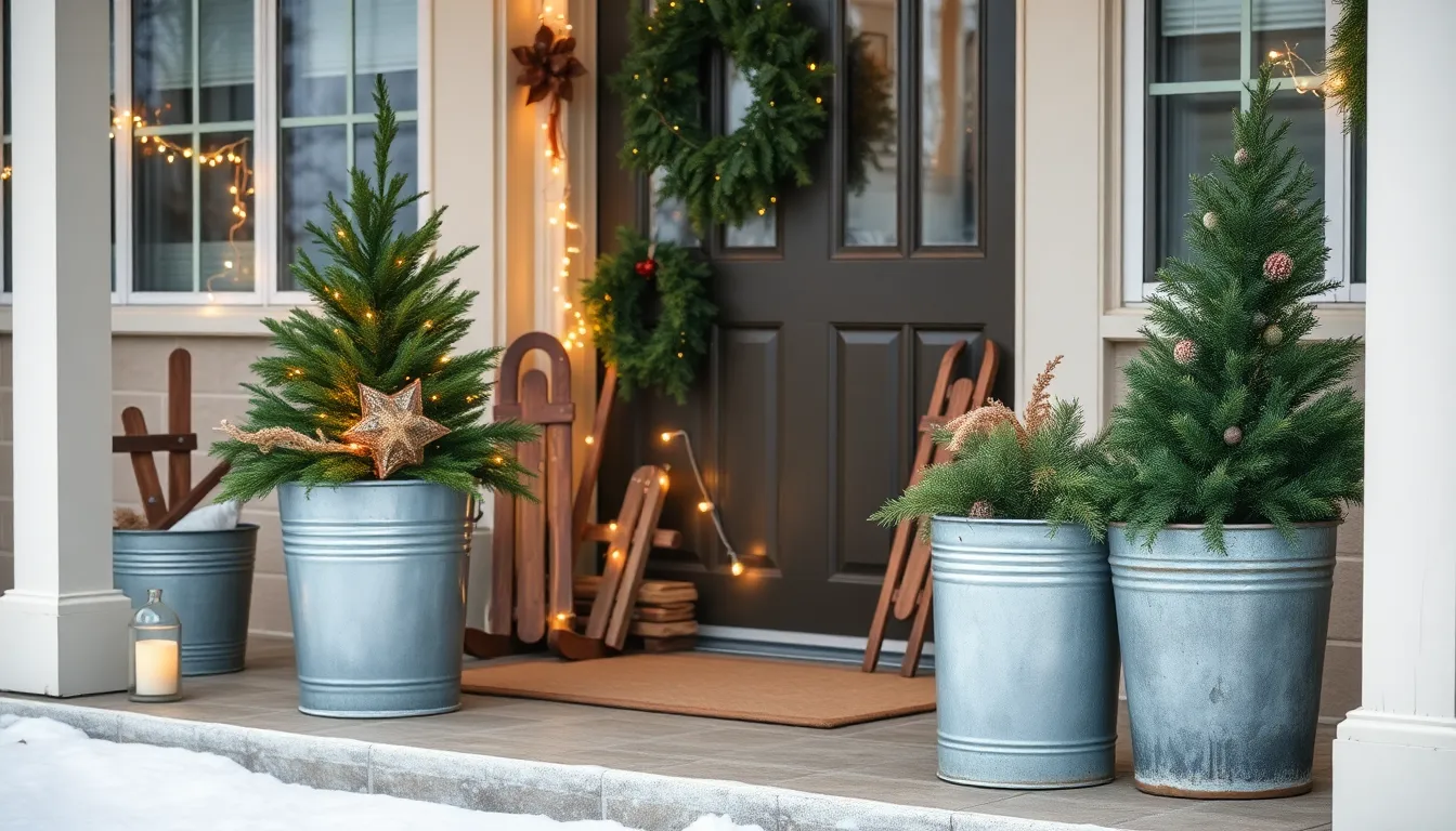 30 Rustic Front Porch Christmas Decor Ideas That'll Make Your Home the Talk of the Block 14 30 Rustic Front Porch Christmas Decor Ideas That'll Make Your Home the Talk of the Block 13
