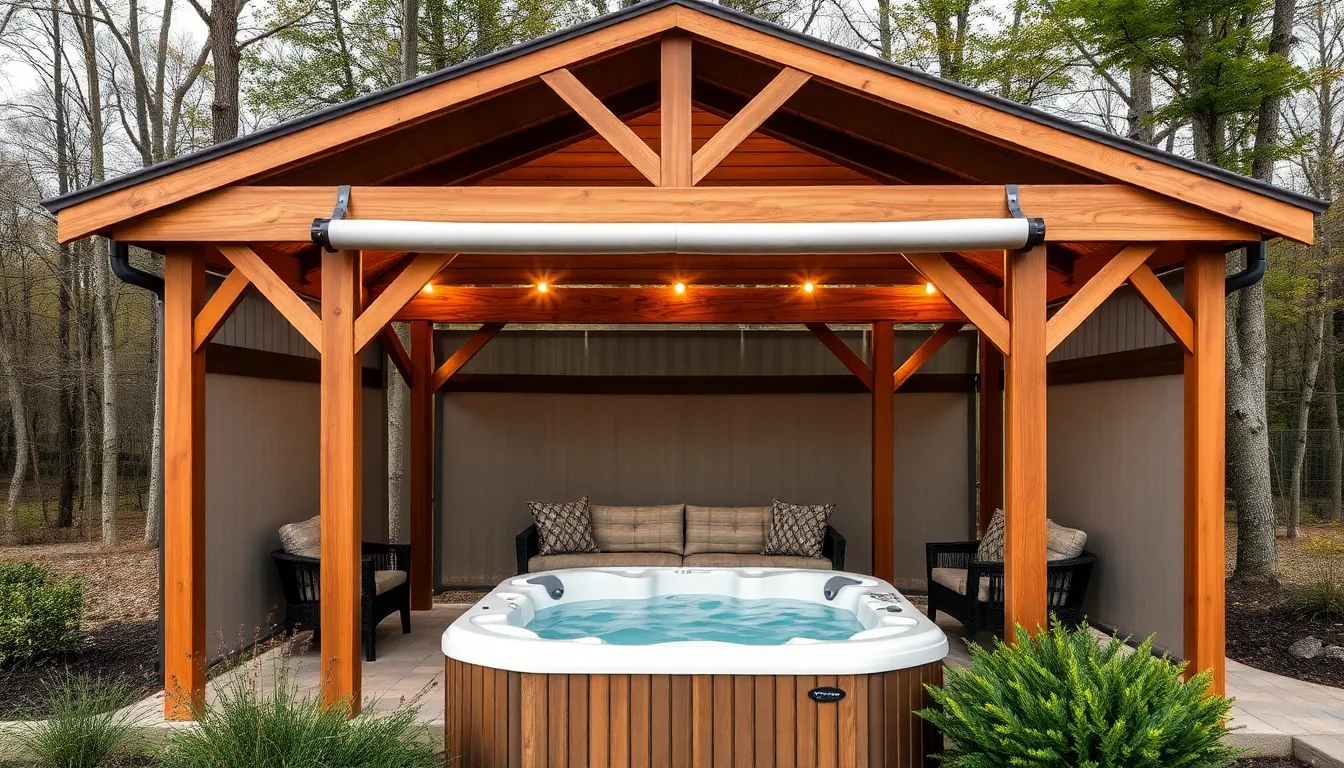 25 Stunning Hot Tub Gazebo Ideas That Will Transform Your Backyard Into a Spa Oasis 14 25 Stunning Hot Tub Gazebo Ideas That Will Transform Your Backyard Into a Spa Oasis 13
