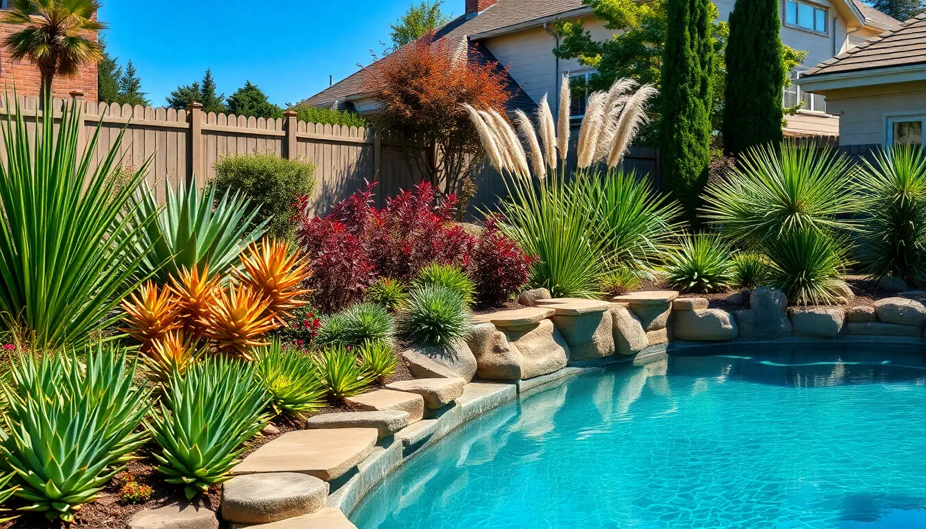 50 Stunning Landscape Ideas Around Pool to Transform Your Backyard Oasis 14 50 Stunning Landscape Ideas Around Pool to Transform Your Backyard Oasis 13