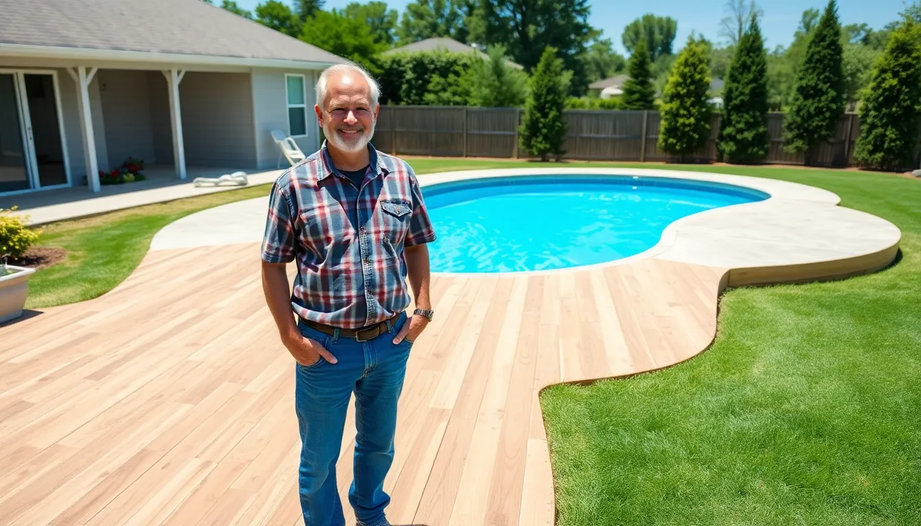 25 Stunning Oval Pool Deck Ideas to Transform Your Backyard in 2025 14 25 Stunning Oval Pool Deck Ideas to Transform Your Backyard in 2025 13