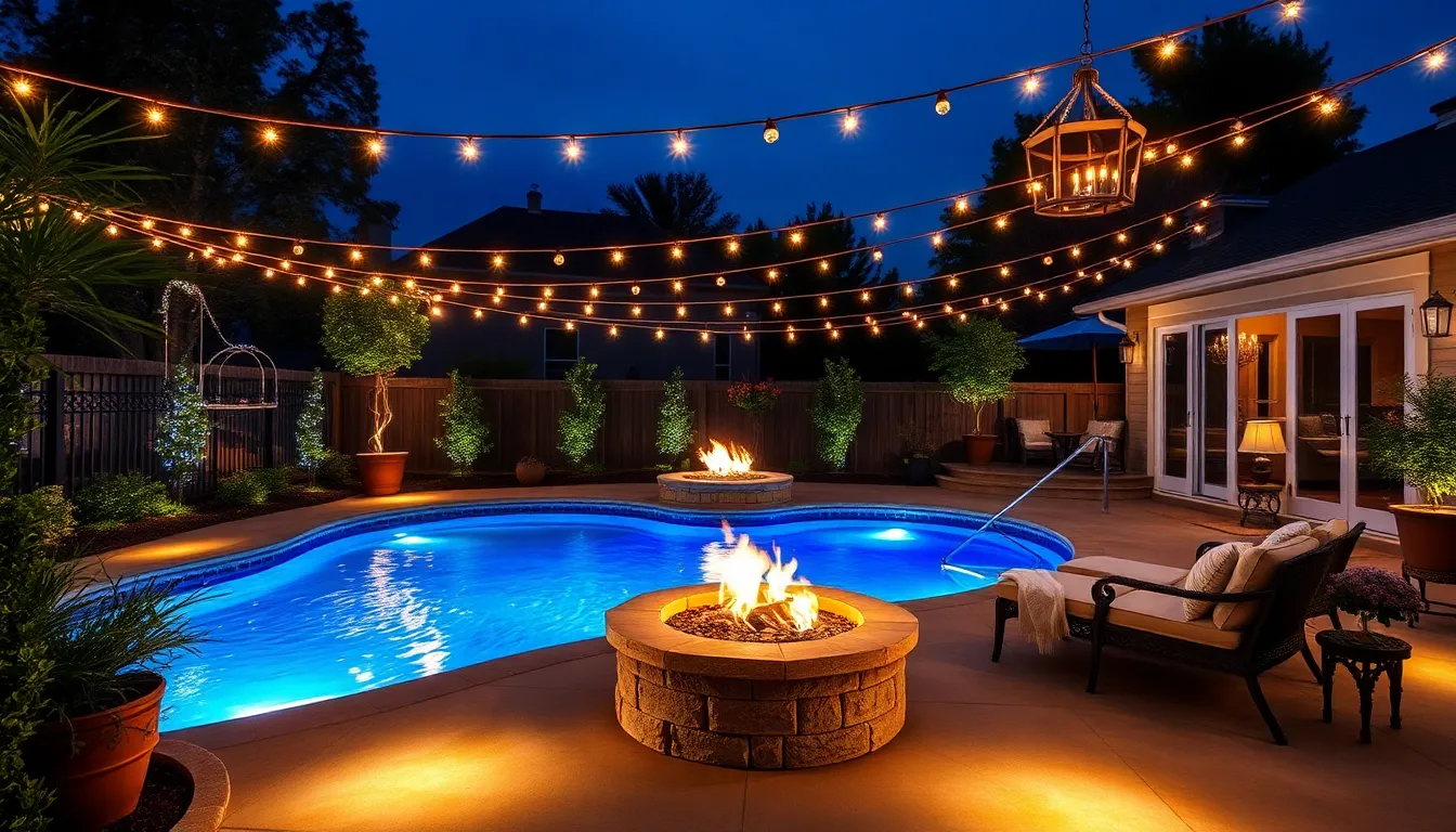 25 Stunning Pool and Fire Pit Ideas for Backyards That'll Transform Your Outdoor Space 14 25 Stunning Pool and Fire Pit Ideas for Backyards That'll Transform Your Outdoor Space 13