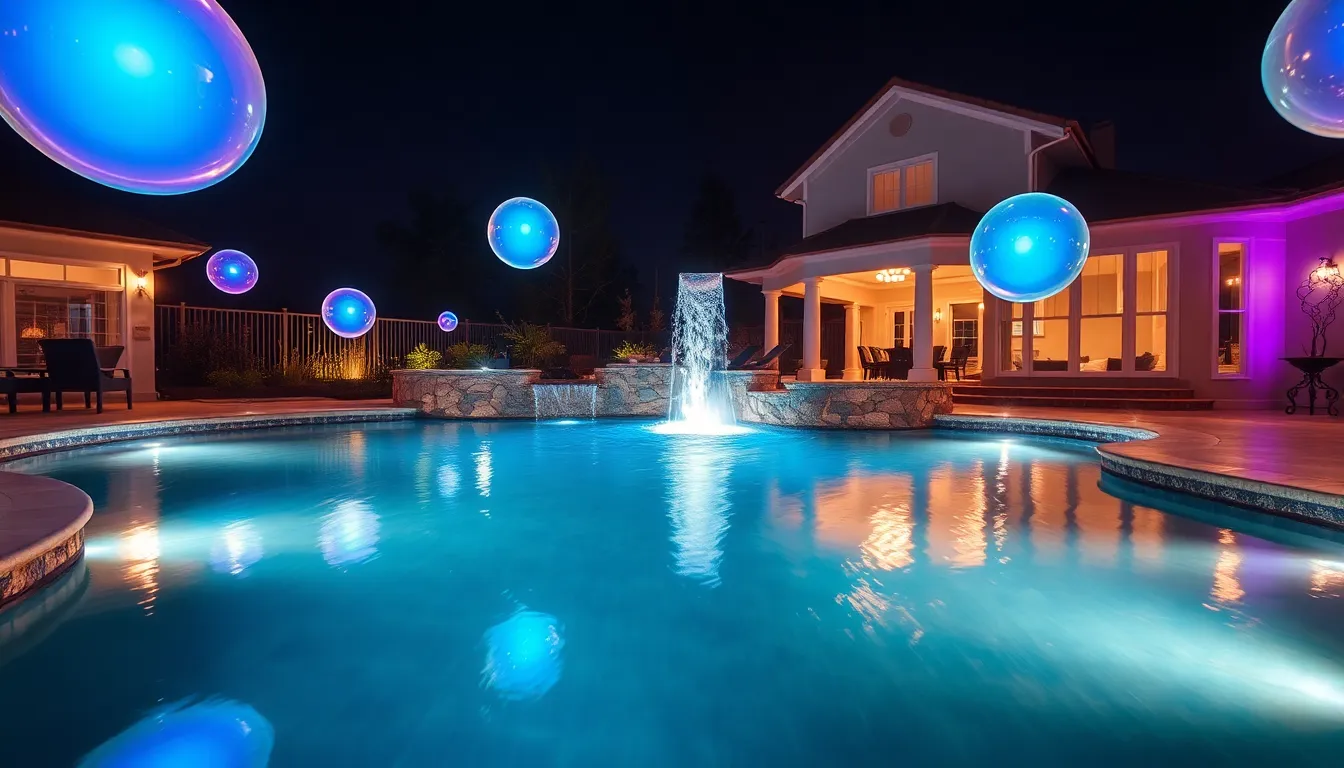 25 Stunning Pool Deck Lighting Ideas to Transform Your Backyard Oasis 14 25 Stunning Pool Deck Lighting Ideas to Transform Your Backyard Oasis 13