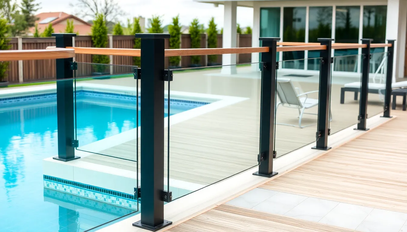 15 Stunning Pool Deck Railing Ideas That Transform Your Backyard Oasis 14 15 Stunning Pool Deck Railing Ideas That Transform Your Backyard Oasis 13