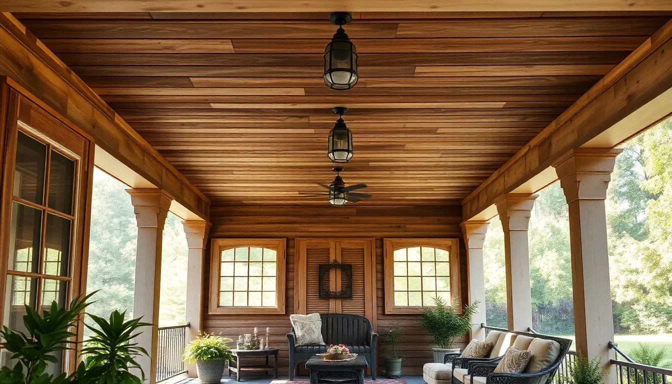 15 Cheap Porch Ceiling Ideas That Look Expensive (Under $100 Each!) 14 15 Cheap Porch Ceiling Ideas That Look Expensive (Under $100 Each!) 13