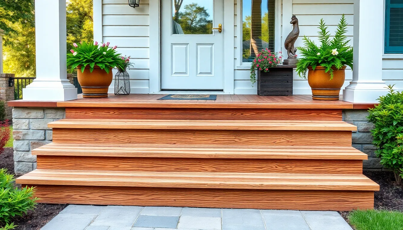 25 Stunning Wooden Porch Steps Ideas That Will Transform Your Home's Curb Appeal 14 25 Stunning Wooden Porch Steps Ideas That Will Transform Your Home's Curb Appeal 13