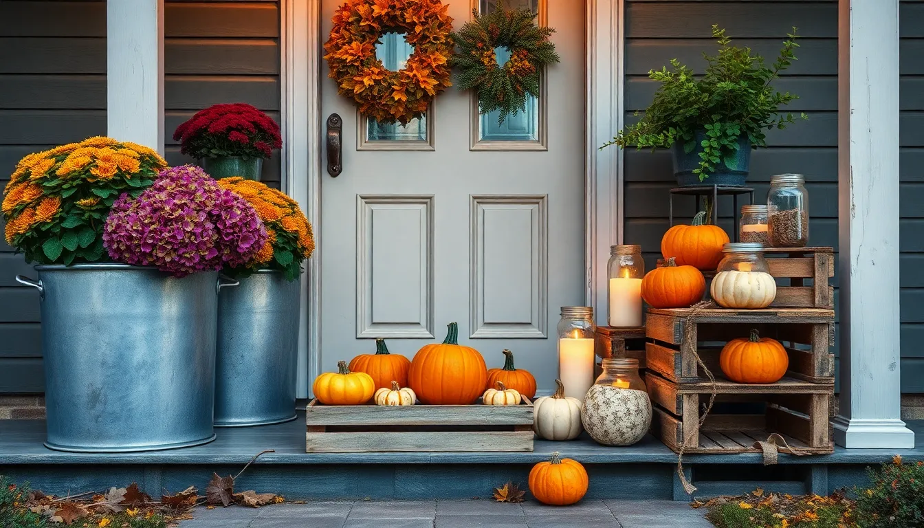 25 Small Front Porch Fall Decor Ideas That'll Make Your Neighbors Jealous 14 25 Small Front Porch Fall Decor Ideas That'll Make Your Neighbors Jealous 13