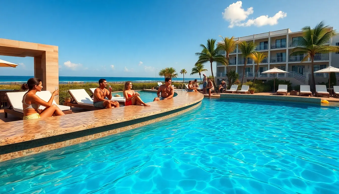 20 Stunning Swim Up Pool Bar Ideas to Transform Your Backyard Oasis 13