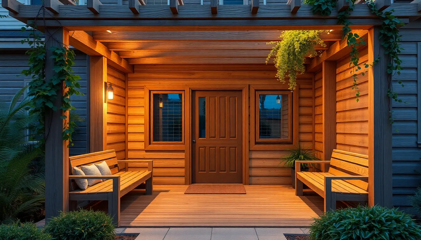 25 Stunning Wood Front Porch Ideas That Boost Your Home's Curb Appeal 14 25 Stunning Wood Front Porch Ideas That Boost Your Home's Curb Appeal 13