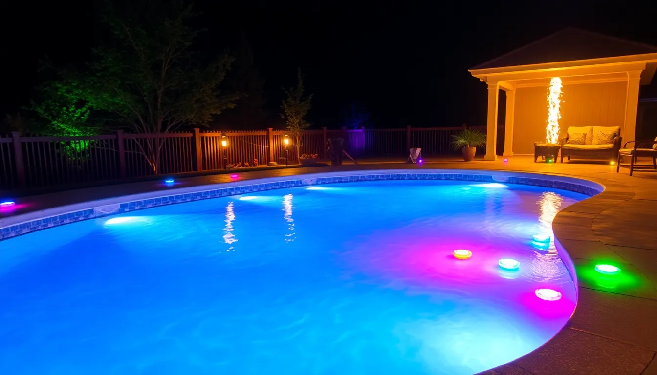25 Above Ground Pool Lighting Ideas That Transform Your Backyard Into a Magical Oasis 16 25 Above Ground Pool Lighting Ideas That Transform Your Backyard Into a Magical Oasis 15