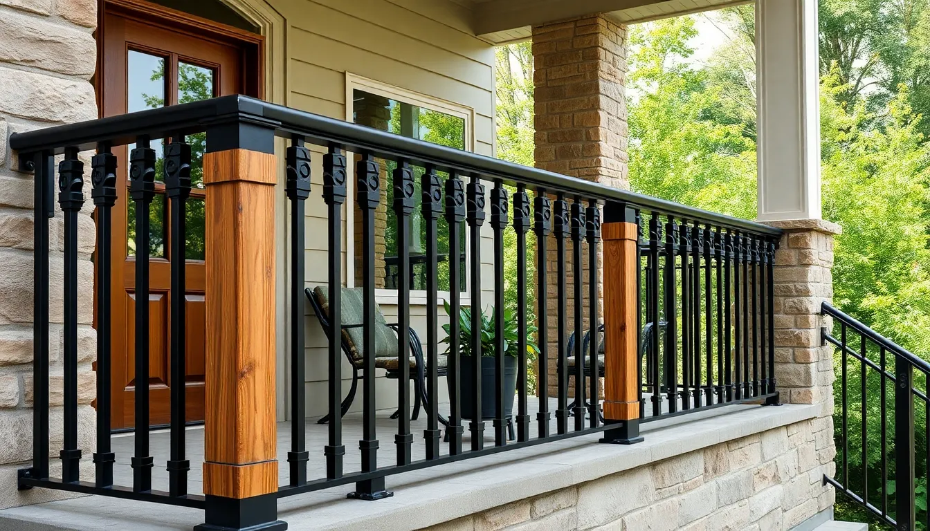 27 Stunning Black Porch Railing Ideas That Will Transform Your Home's Curb Appeal 16 27 Stunning Black Porch Railing Ideas That Will Transform Your Home's Curb Appeal 15