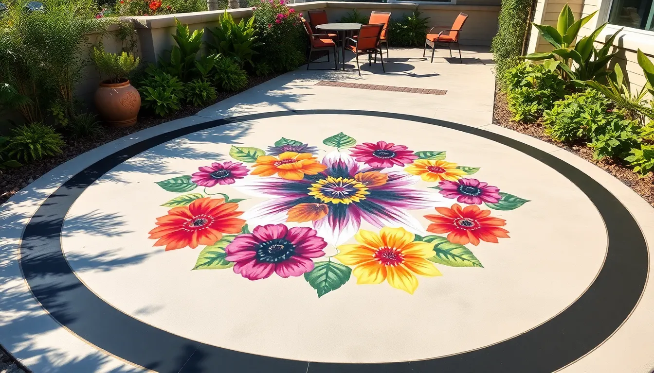 25 Stunning Concrete Patio Paint Ideas to Transform Your Outdoor Space 15