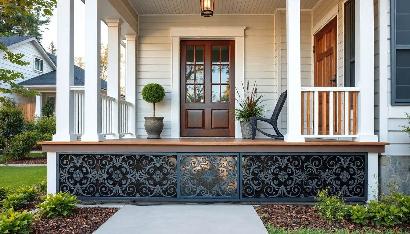 25 Creative Front Porch Skirting Ideas to Transform Your Home's Curb Appeal 16 25 Creative Front Porch Skirting Ideas to Transform Your Home's Curb Appeal 15