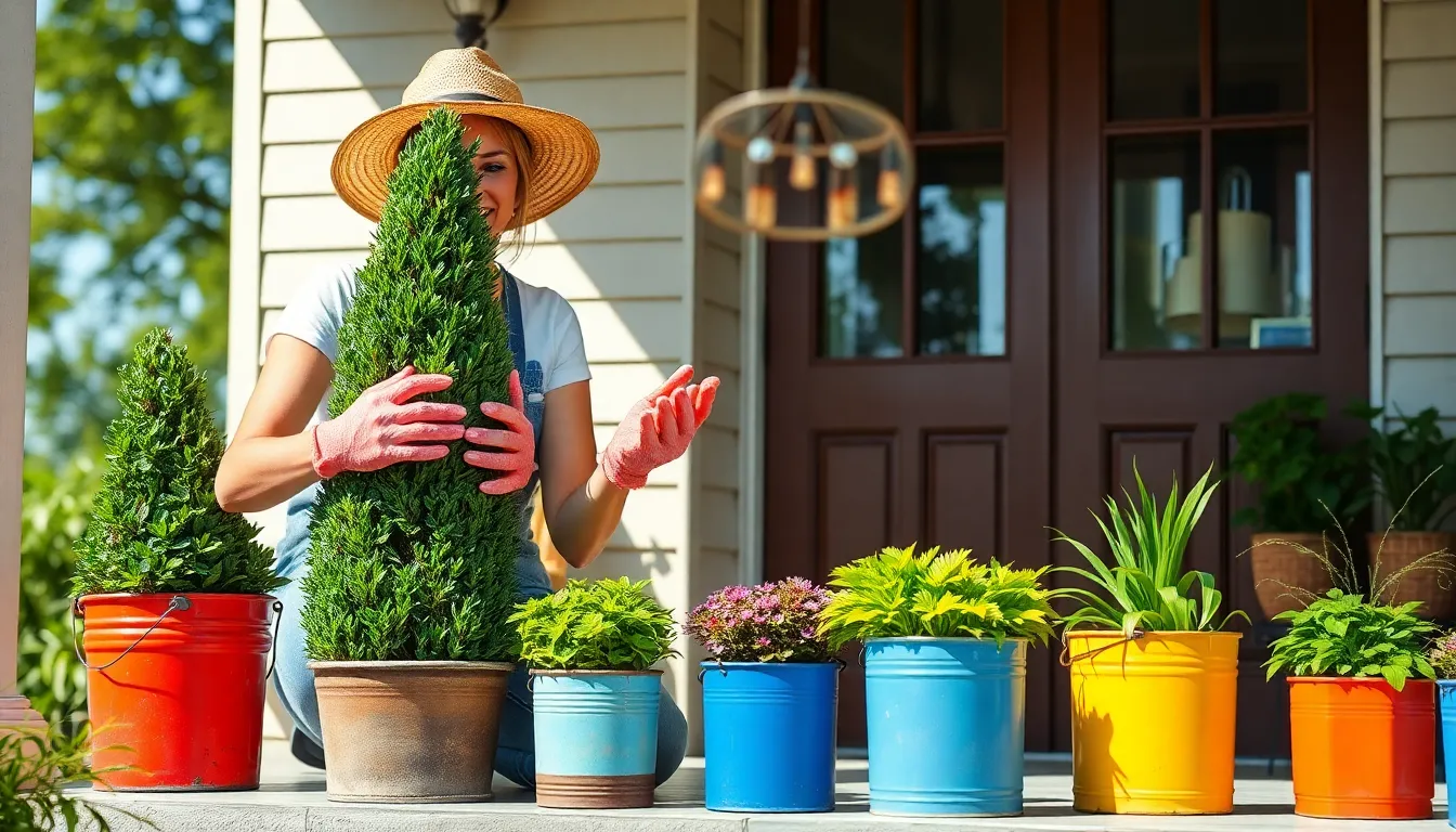 25 Stunning Front Porch Topiary Ideas to Transform Your Home's Curb Appeal 16 25 Stunning Front Porch Topiary Ideas to Transform Your Home's Curb Appeal 15