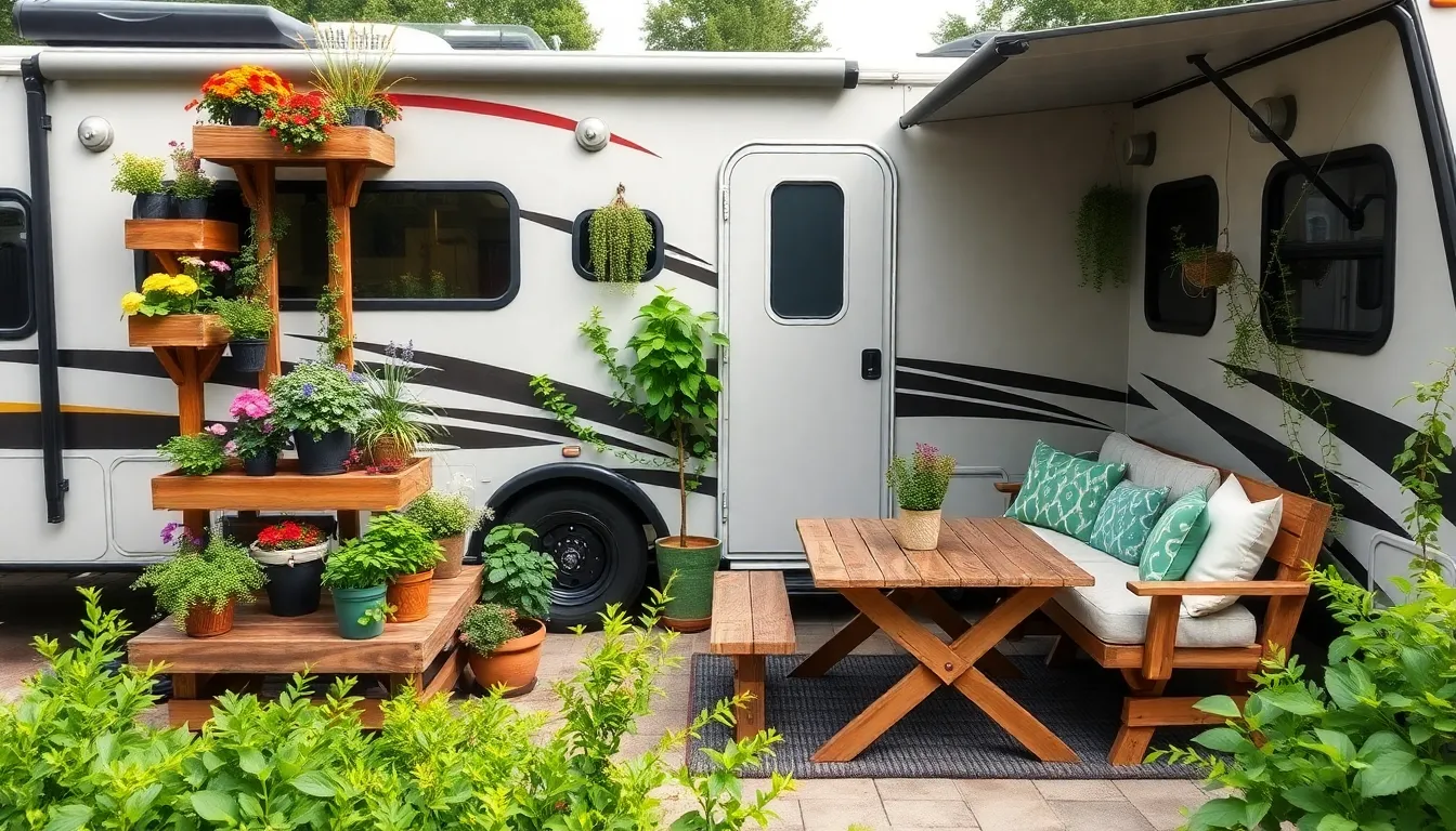 25 Genius Outdoor RV Patio Ideas That Transform Your Campsite Into Paradise 16 25 Genius Outdoor RV Patio Ideas That Transform Your Campsite Into Paradise 15