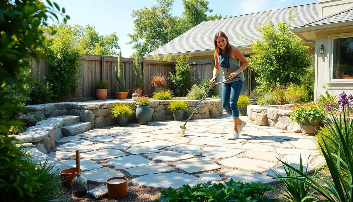 25 Stunning Backyard Stone Patio Ideas That'll Transform Your Outdoor Space 18 25 Stunning Backyard Stone Patio Ideas That'll Transform Your Outdoor Space 17