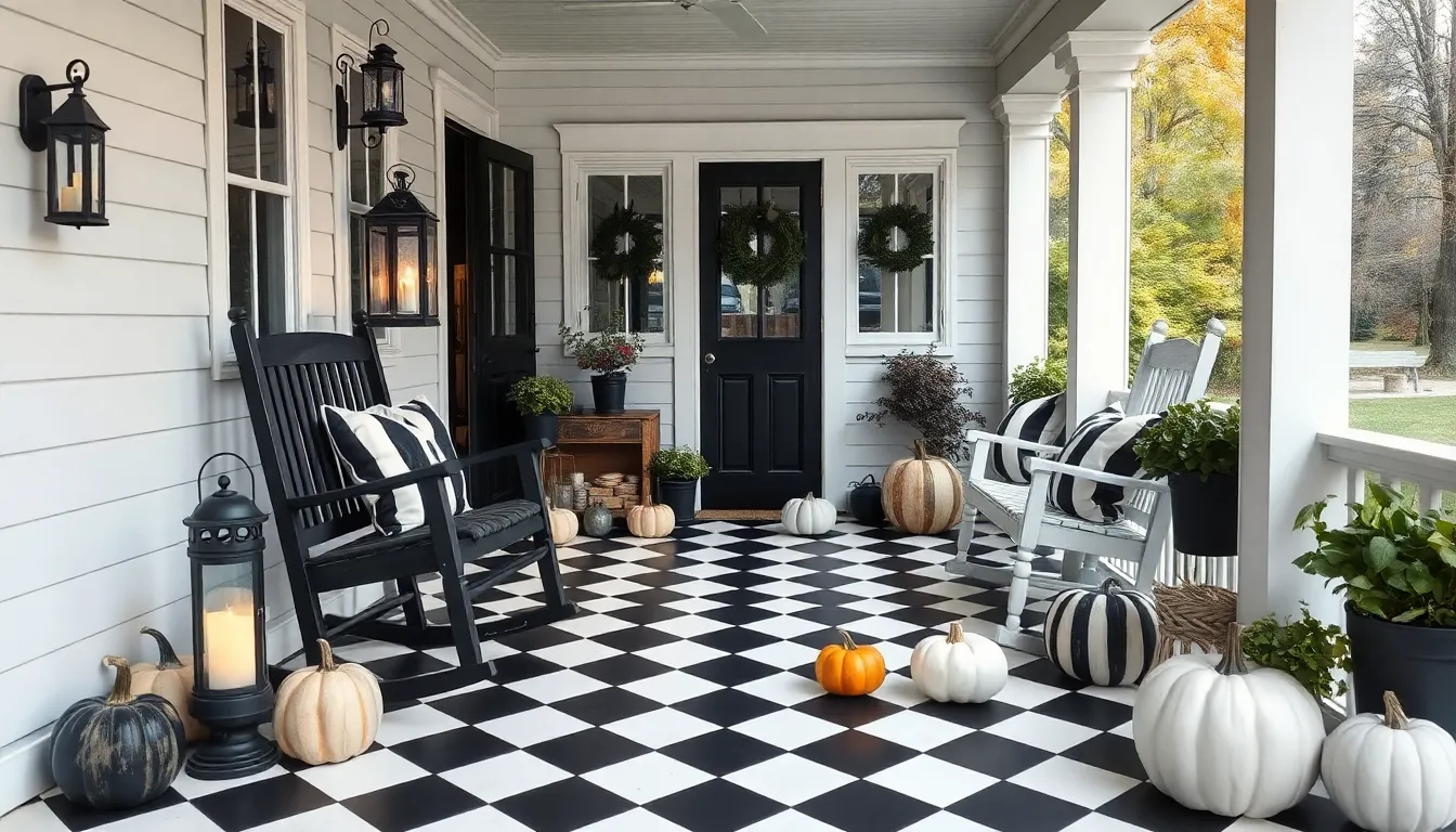 25 Stunning Black and White Porch Ideas That'll Transform Your Curb Appeal 18 25 Stunning Black and White Porch Ideas That'll Transform Your Curb Appeal 17