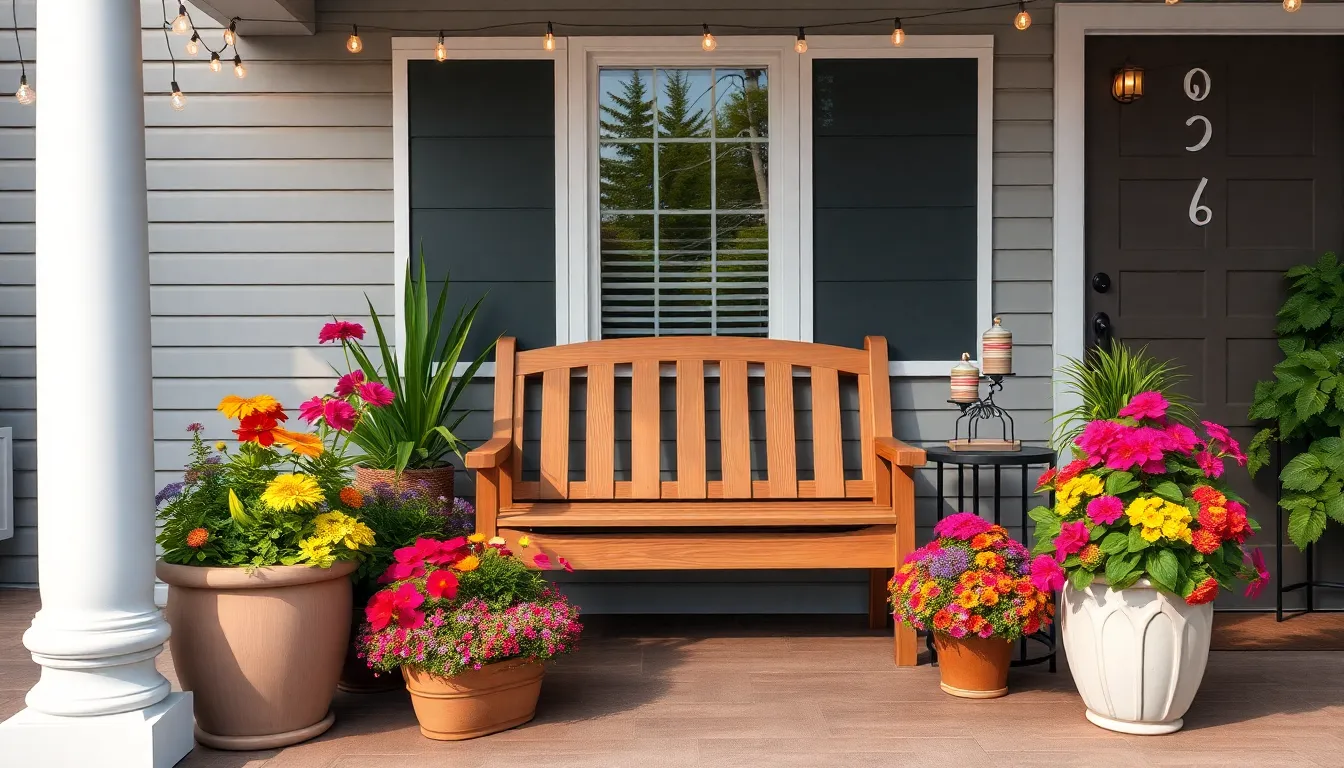 25 Stunning Front Porch Bench Ideas to Transform Your Home's Entrance 18 25 Stunning Front Porch Bench Ideas to Transform Your Home's Entrance 17