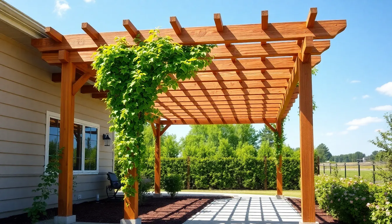 25 Stunning Patio Pergola Ideas Attached to House That Transform Your Backyard 18 25 Stunning Patio Pergola Ideas Attached to House That Transform Your Backyard 17