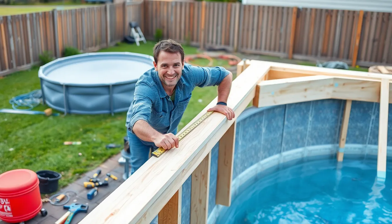 25 Stunning Above Ground Pool Deck Ideas That'll Transform Your Backyard 18 25 Stunning Above Ground Pool Deck Ideas That'll Transform Your Backyard 17
