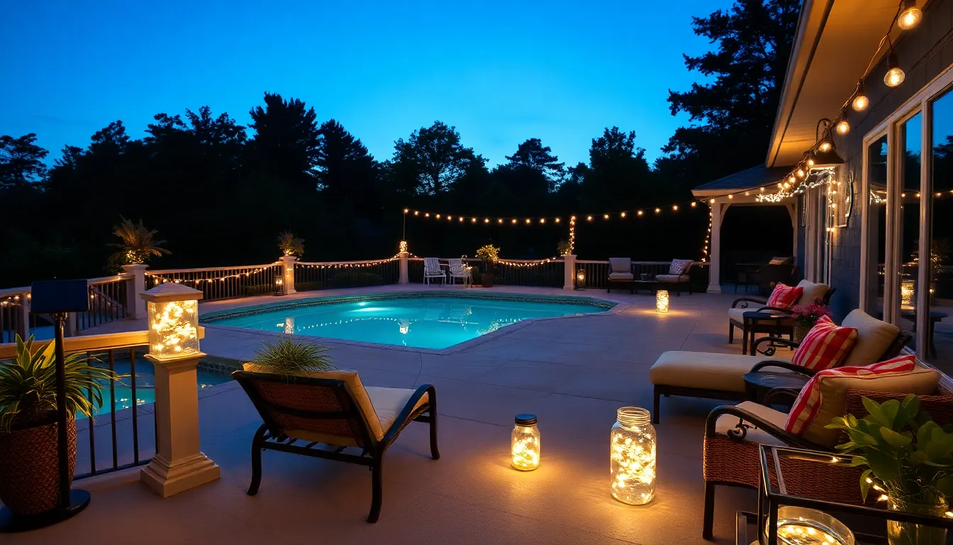 25 Stunning Pool Deck Lighting Ideas to Transform Your Backyard Oasis 18 25 Stunning Pool Deck Lighting Ideas to Transform Your Backyard Oasis 17