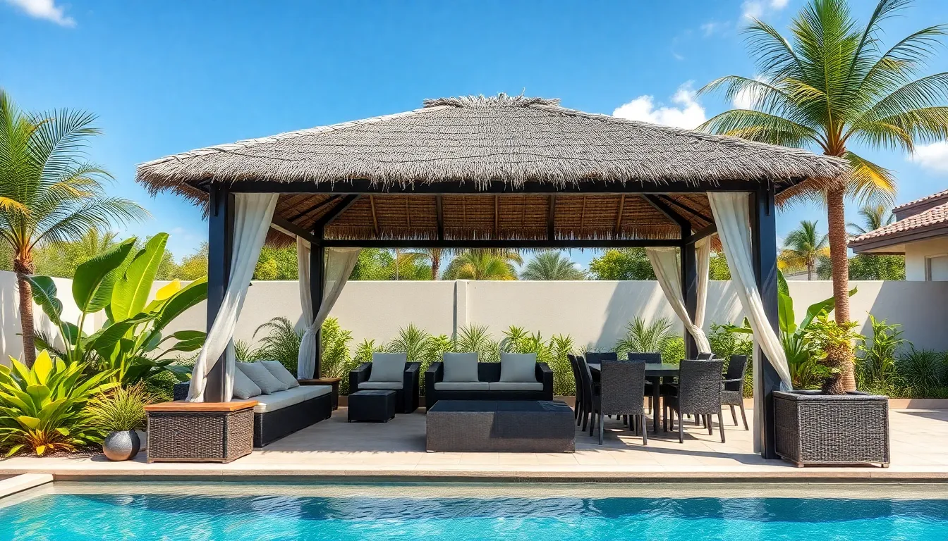 25 Stunning Pool Gazebo Ideas & Cabanas to Transform Your Backyard Oasis 18 25 Stunning Pool Gazebo Ideas & Cabanas to Transform Your Backyard Oasis 17