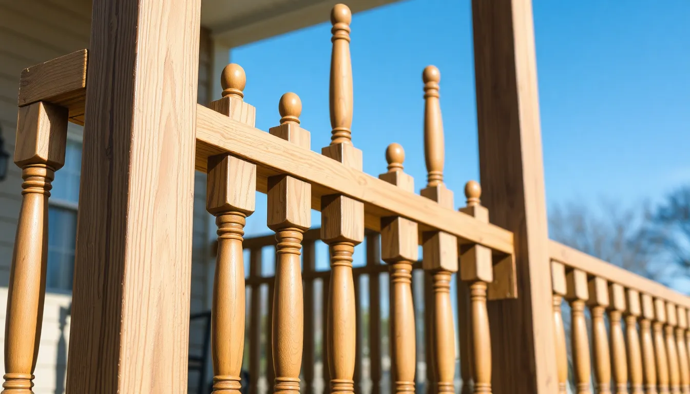 25 Stunning Wood Porch Railing Ideas to Transform Your Home's Curb Appeal 18 25 Stunning Wood Porch Railing Ideas to Transform Your Home's Curb Appeal 17