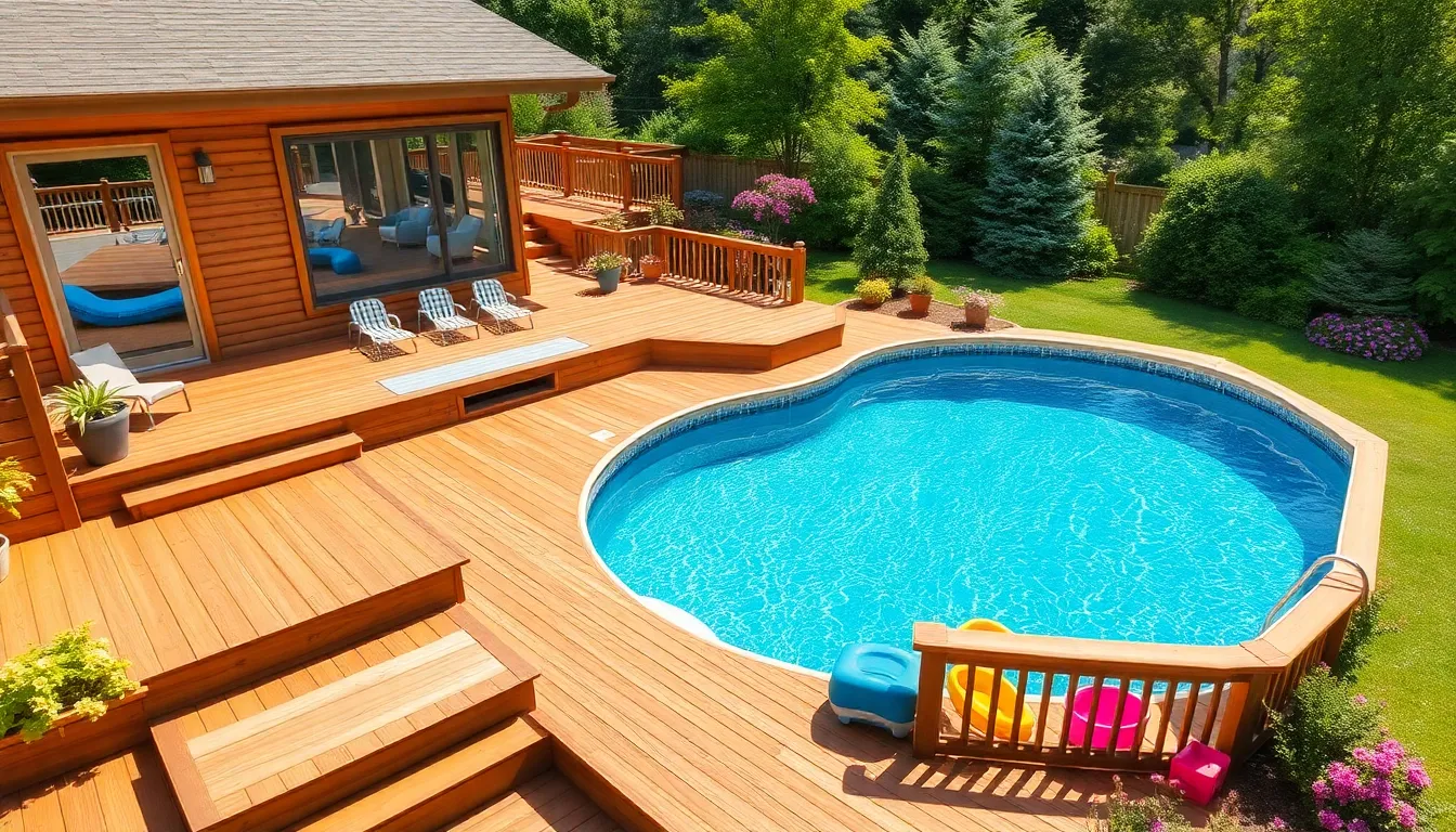 27 Above Ground Pool Landscape Ideas That Transform Your Backyard Into a Resort 2 27 Above Ground Pool Landscape Ideas That Transform Your Backyard Into a Resort 1