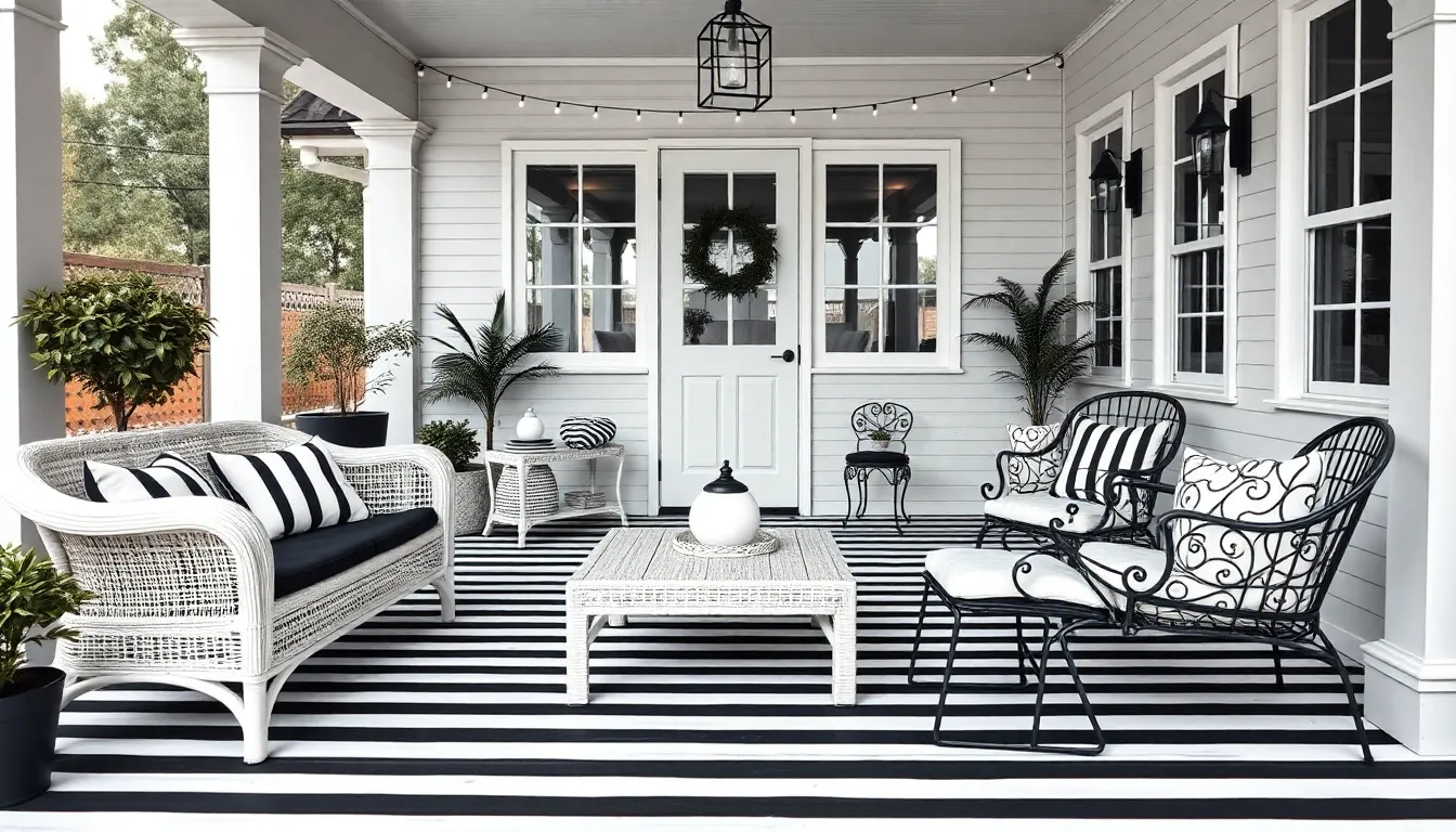 25 Stunning Black and White Porch Ideas That'll Transform Your Curb Appeal 2 25 Stunning Black and White Porch Ideas That'll Transform Your Curb Appeal 1