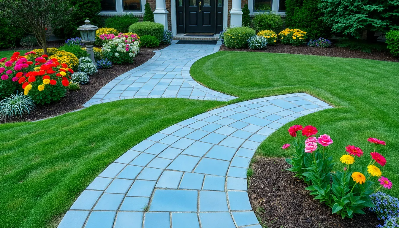 32 Stunning Front Door Walkway Ideas That Boost Your Home's Curb Appeal 2 32 Stunning Front Door Walkway Ideas That Boost Your Home's Curb Appeal 1