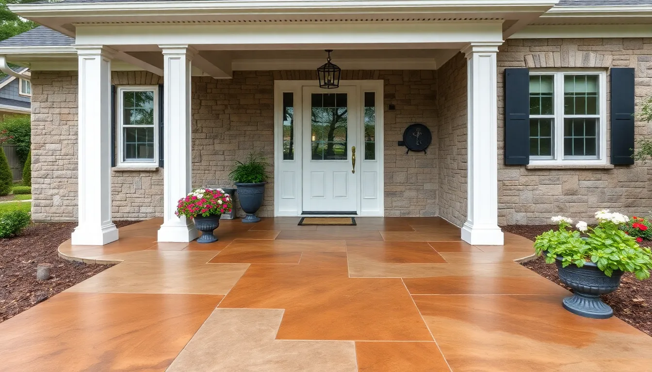 15+ Stunning Front Porch Concrete Ideas That Will Transform Your Home's Curb Appeal 2 15+ Stunning Front Porch Concrete Ideas That Will Transform Your Home's Curb Appeal 1